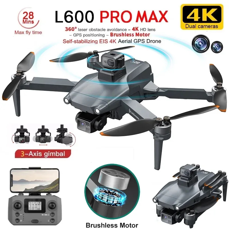 L600 PRO MAX GPS Drone Profess - Drone Gimbal 3 Axis recensie en prijs
